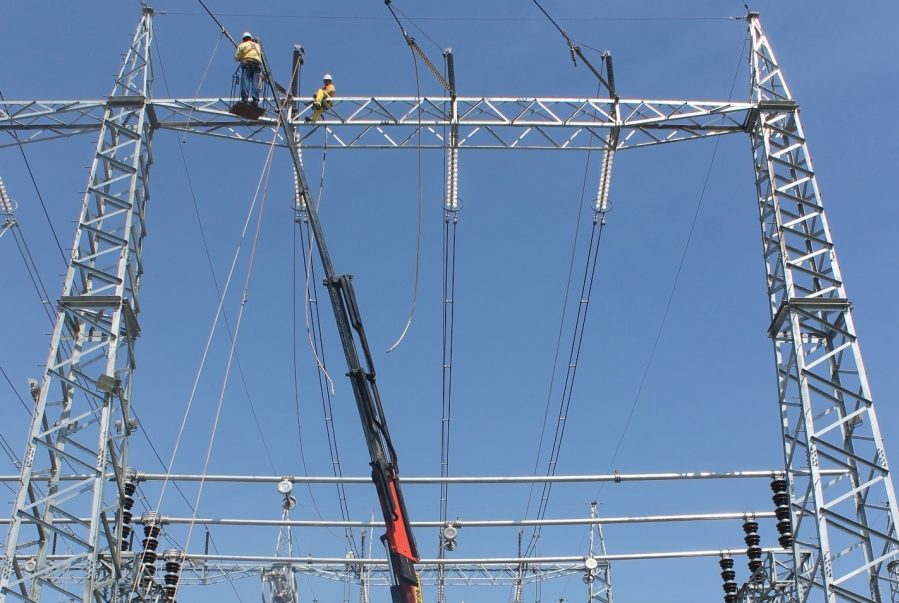 trabajos linea 500 kV energia electrica ANDE 01