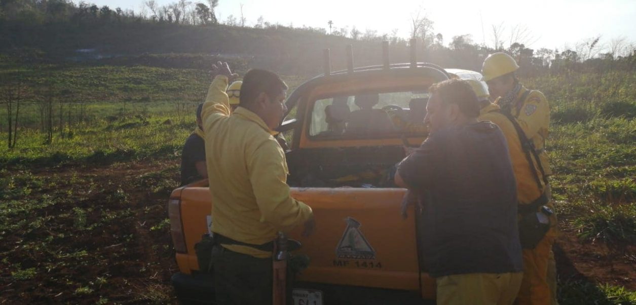 bomberos caazapa narcotraficantes tiros disparos incendio forestal FB K141 1ra Compañía Caazapá CBVP